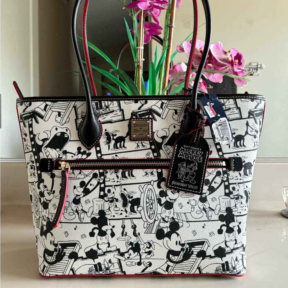 Disney Parks Retired (NWT) Steam Boat Willie Dooney and Burke Tote 👜